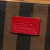 Fendi B Fendi Brown with Red Canvas Fabric Medium Pequin Roll Tote Italy