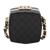 Chanel AB Chanel Black Lambskin Leather Leather Quilted Lambskin Make-Up Box Clutch With Chain France