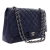 Chanel AB Chanel Blue Dark Blue Caviar Leather Leather Maxi Classic Caviar Single Flap Italy