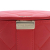 Chanel Red Small Quilted Lambskin Resin Elegant Chain Tubular Vanity Case France