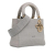 Christian Dior B Dior Gray Light Gray Canvas Fabric Medium Cannage Lady D Lite Italy