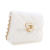 Chanel White Lambskin Leather Leather Mini Quilted Lambskin CC Enamel Heart Clutch With Chain Italy
