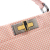 Fendi B Fendi Pink Calf Leather Medium Checkered Sequin Peekaboo Iconic Satchel Italy