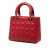 Christian Dior Lady Dior Medium Cannage Lambskin Leather 2-Ways Tote Bag Red