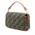 Fendi Zucca Medium Canvas Baguette Handbag Green