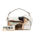 Fendi B Fendi White Coated Canvas Fabric Zucca Graphic Print Bikini Girls Baguette Satchel Italy
