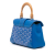 Goyard B Goyard Blue Coated Canvas Fabric Mini Goyardine Saigon Souple France