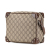 Gucci B Gucci Brown Beige Coated Canvas Fabric GG Supreme Soft Trunk Crossbody Italy