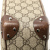 Gucci B Gucci Brown Beige Coated Canvas Fabric GG Supreme Soft Trunk Crossbody Italy