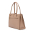 Ferragamo B Ferragamo Brown Nude Calf Leather Gancini Marlene Tote Italy