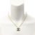 Chanel B Chanel Black with Gold Enamel Other CC and Gold Plated Pendant Necklace France