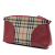 Burberry B Burberry Brown Beige with Red Coated Canvas Fabric Haymarket Check Chichester Crossbody Italy