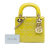 Christian Dior AB Dior Yellow Neon Yellow Patent Leather Leather Mini Patent Cannage Lady Dior Italy