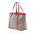 Gucci AB Gucci Brown Beige with Red Coated Canvas Fabric GG Supreme Nice Tote Italy