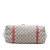 Gucci AB Gucci Brown Beige with Red Coated Canvas Fabric GG Supreme Nice Tote Italy