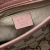Gucci B Gucci Brown Beige with Pink Canvas Fabric Small GG Bree Satchel Italy