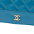 Chanel B Chanel Blue Calf Leather Quilted Aged skin Gabrielle Wallet On Chain Italy