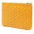 Goyard AB Goyard Yellow Coated Canvas Fabric Goyardine Senat MM France