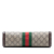 Gucci AB Gucci Brown Beige Coated Canvas Fabric Small GG Supreme Web Ophidia Chain Crossbody Italy