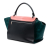 Celine B Celine Black with Multi Calf Leather Medium Tricolor skin and Ponyhair Trapeze Satchel Italy