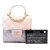 Chanel Pink CC Quilted Lambskin Ombre Top Handle Flap Clutch With Chain France