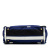 Prada B Prada Blue with Black Canvas Fabric Canapa Pattina Satchel Italy