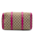 Gucci B Gucci Brown Beige with Pink Canvas Fabric Medium GG Joy Boston Bag Italy