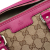 Gucci B Gucci Brown Beige with Pink Canvas Fabric Medium GG Joy Boston Bag Italy