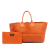 Bottega Veneta B Bottega Veneta Orange Lambskin Leather Leather Large Lambskin Intreccio Cabat Tote Italy