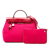 Hermès B Hermès Pink Dark Pink with Red Canvas Fabric Toile Herbag Zip 31 Laque France