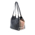 Burberry B Burberry Black with Brown Beige Calf Leather Small and House Check Canvas Canterbury Tote Italy