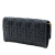 Fendi Black Nappa Leather Leather Zucca Embossed Nappa Baguette Continental Wallet With Chain Italy