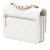 Chanel AB Chanel White Lambskin Leather Leather Mini Quilted Lambskin Trendy CC Wallet On Chain Italy