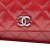 Chanel AB Chanel Red Goatskin Leather Paris Dallas CC Quilted Patent Wallet on Chain Italy