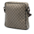 Gucci B Gucci Brown Beige Coated Canvas Fabric GG Supreme Crossbody Italy