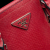 Prada B Prada Red Saffiano Leather Medium Cuir Double Handle Satchel Italy