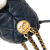 Chanel Blue Mini Quilted Caviar Medallion Charms Drawstring Bucket Bag Italy