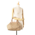 Gucci B Gucci Brown Beige Canvas Fabric Medium Diamante Sukey Tote Italy