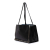 Prada B Prada Black Calf Leather Glace Studded Etiquette Tote Italy
