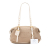 Prada B Prada Brown Beige with White Canvas Fabric Canapa Logo Shoulder Bag Italy