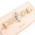 Miu Miu B Miu Miu Pink Goatskin Leather Madras Crystal Studded Clutch Turkey