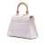 Goyard B Goyard White Coated Canvas Fabric Goyardine Saigon Structured PM France