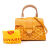 Goyard B Goyard Yellow Coated Canvas Fabric Mini Goyardine Saigon Souple France