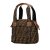 Fendi B Fendi Brown Canvas Fabric Zucca FF Handbag Italy