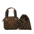 Fendi B Fendi Brown Canvas Fabric Zucca FF Handbag Italy