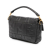 Fendi B Fendi Black Calf Leather Mini Zucca Embossed Baguette Satchel Italy