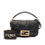 Fendi B Fendi Black Calf Leather Mini Zucca Embossed Baguette Satchel Italy