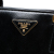Prada B Prada Black Saffiano Leather Vernice Promenade Dome Satchel Italy