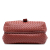 Bottega Veneta Red Nappa Intrecciato Double Sided Flap Messenger Bag Italy