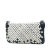 Bottega Veneta B Bottega Veneta White Navy Nylon Fabric Mini and Nappa Intrecciato Turn Lock Crossbody Italy